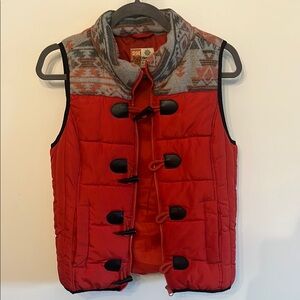 Ruff Hewn Red and Gray Vest